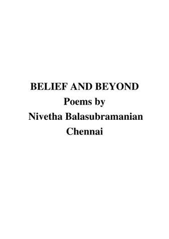 BELIEF AND BEYOND