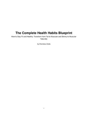 The Complete Health Habits Blueprint