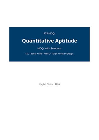 Quantitative Aptitude MCQ (English)