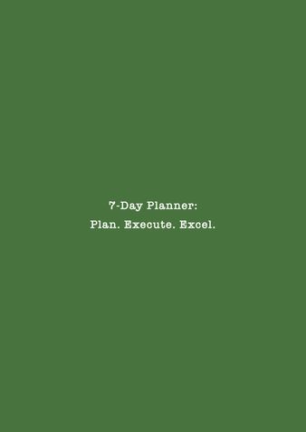 7-Day Planner