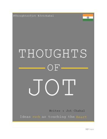 Thoughts of Jot