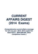 CURRENT AFFAIRS DIGEST FOR 2014 EXAMS