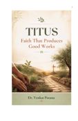 TITUS: Faith That Produces Good Works