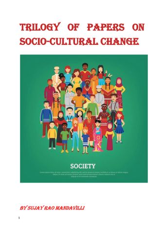 Trilogy of Papers on  Socio-cultural Change