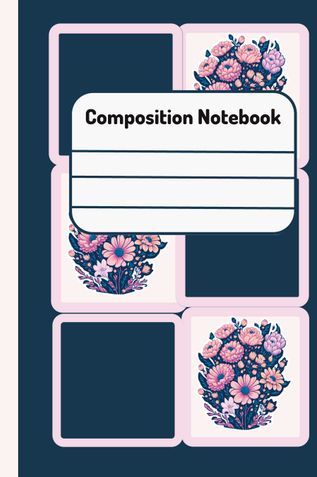 Minimalistic Floral Composition Notebook