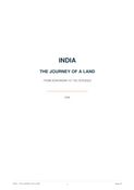 INDIA THE JOURNEY OF A LAND