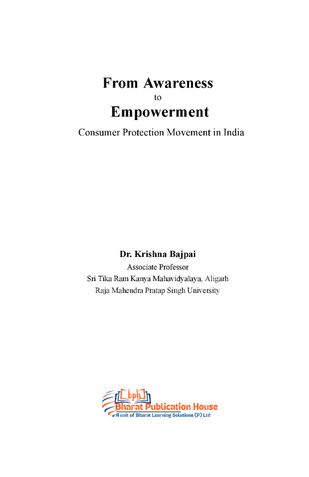 From Awareness to Empowerment: Consumer Protection Movement in India