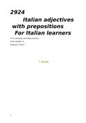 2924 Italian adjectives with prepositions For Italian learners