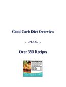 GOOD CARB DIETS OVER 350 RECIPIES
