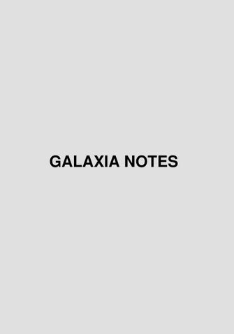 Galaxia Notes