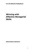 Winning with Effective Managerial Skills