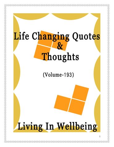 Life Changing Quotes & Thoughts (Volume 193)