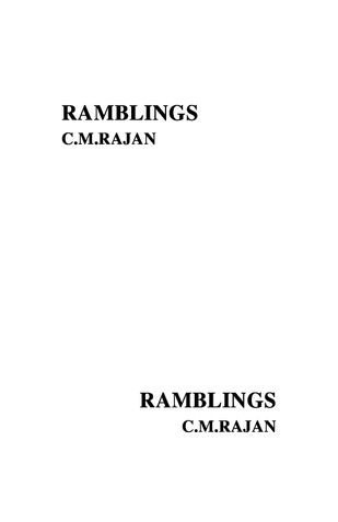 RAMBLINGS