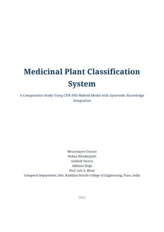 Medicinal Plant Classification System