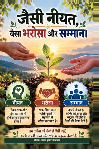“जैसी नीयत, वैसा भरोसा और सम्मान”