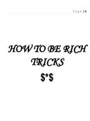 How to be Rich Tricks