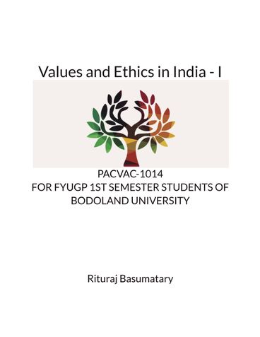 Values and Ethics in India - I