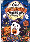 Cute halloween colouring book