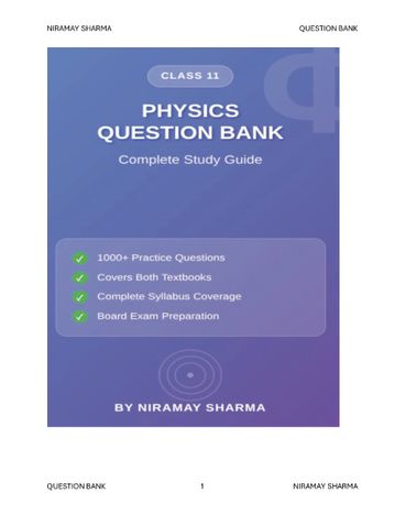 PHYSICS QUESTION BANK