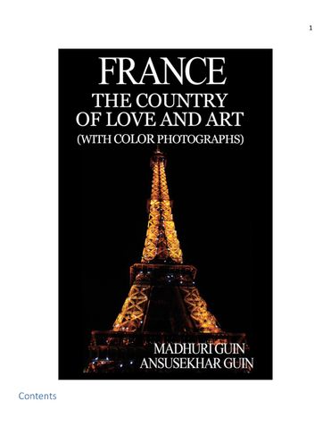 FRANCE and Sample Itinerary: The Country of Love and Art