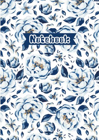 Aesthetic Blue Ruled Notebook with About Me Page | Minimal Journal for Daily Notes