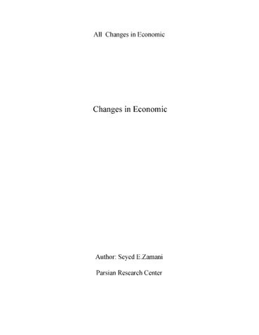 Changes in Economic