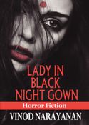 The lady in black night gown