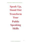 The Art of Public Speaking: Speak with Confidence & Impact