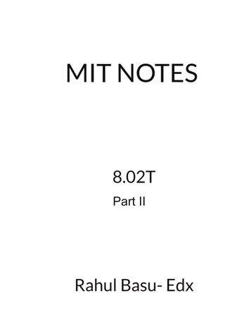 MIT  8.02 Notes Part 2