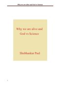 Why we are alive and God vs Science