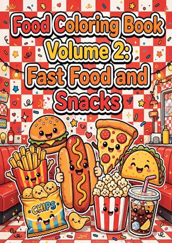 Bold and Easy Kawaii Food Coloring Book - Volume 2