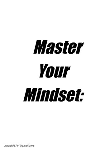 Master Your Mindset Practical Steps for Personal Growth