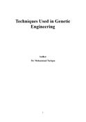 Techniques Used in Genetic engineering