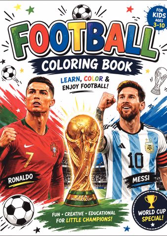 Football Stars Coloring Book For Kids (KIDS 6-18 FOOTBALL FANS & PLAYERS)