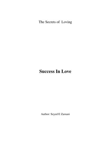 Success In Love