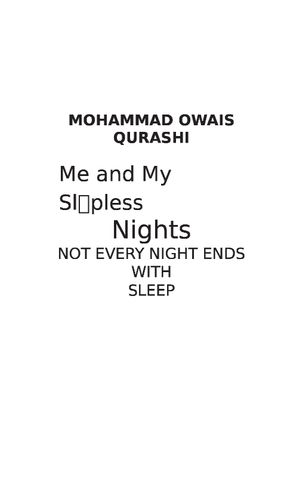 Me And My Sleepless Nights