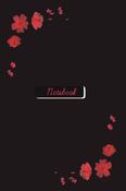 Black & Pink Floral Unruled Notebook – 100 Pages for Sketching, Notes & Journaling
