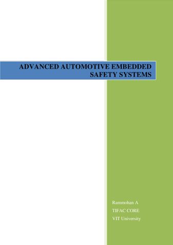 ADVANCED AUTOMOTIVE EMBEDDED SAFETY  SYSTEMS: A REVIEW
