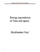 Energy equivalence of time and space