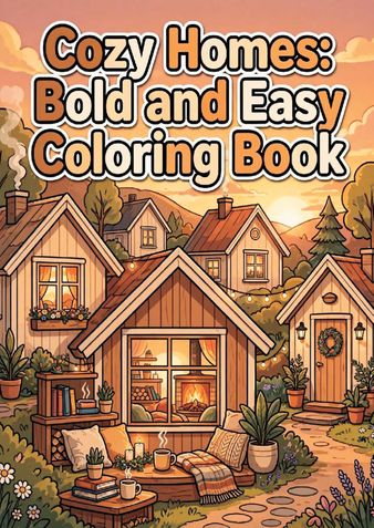 Cozy Cottages Coloring Book