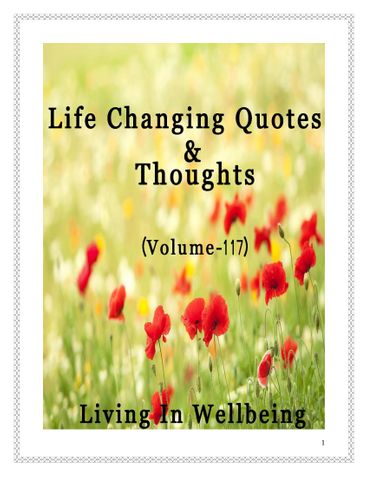 Life Changing Quotes & Thoughts (Volume 117)