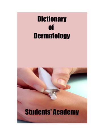 Dictionary of Dermatology