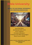 Impact Of Doctrinal Difference On Christian Education