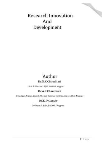 Research Innovation And  Development