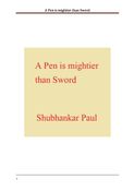 A Pen is mightier than Sword