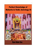 Perfect Knowledge of Muhurta in Vedic Astrology III