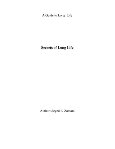Secrets of Long Life