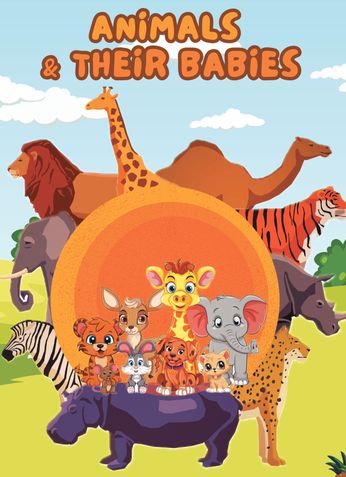 50 Animals & Babies Coloring Book for Kids