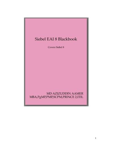 Siebel EAI 8 Blackbook