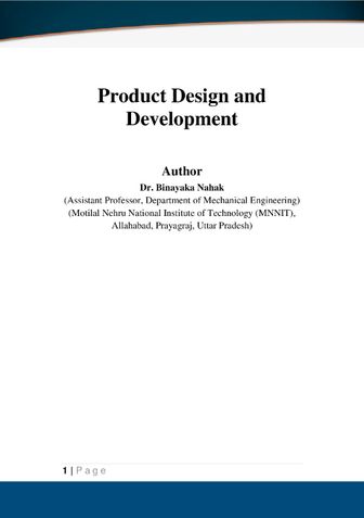Product design and development